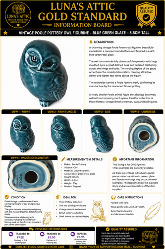 Vintage poole pottery - poole, owl