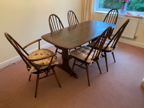 Ercol dinning tabel and - tabel, chairs