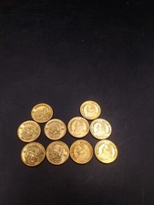 X10 miniature brass krugerrand - x10,