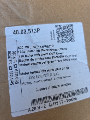 Rational combi fan motor - motor, with