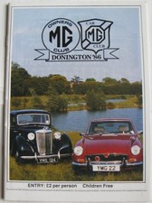 DONINGTON 1986 MG OWNERS CLUB MG CAR CLUB Official Programme