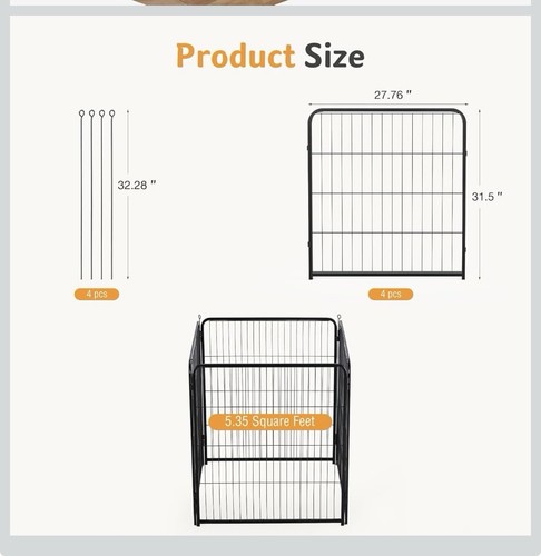 Metal dog play pen exercise - pen,