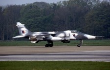 Original aircraft slide - Jaguar GR.1A - XZ372 / ED RAF 6 Sqdn artic camo, 1995