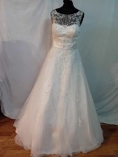 Wedding Dress size 12 ivory lace/tulle Romantica, check measurements A