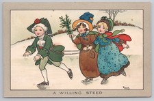 Postcard A Willing Steed by