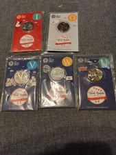 alphabet 10p coins x 5, sealed