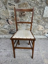 Antique Ladder Dining Room Chair With Floral Fabric  Seat