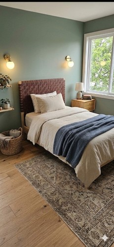Woven leather headboard real - headboard,