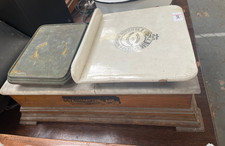 Victorian butcher grocers scales Bartlett & Son Ltd. Bristol oak case marble top