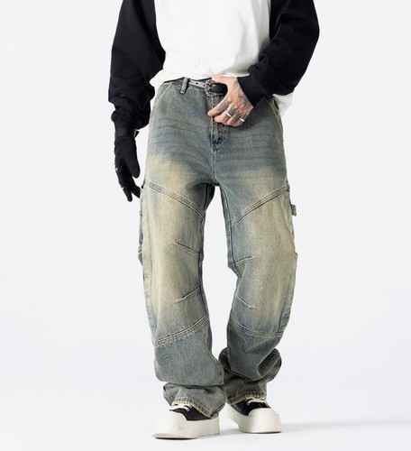 Mens straight leg - retro, blue
