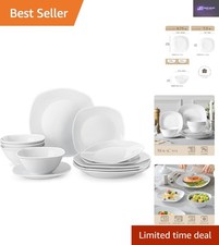 Durable 12-Piece Gray White