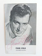 FRANK IFIELD SUPERB Signed Vintage Postcard Size Columbia Records Promo Photo 