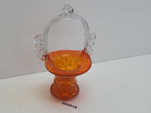 Glass basket gdr - glass, orange