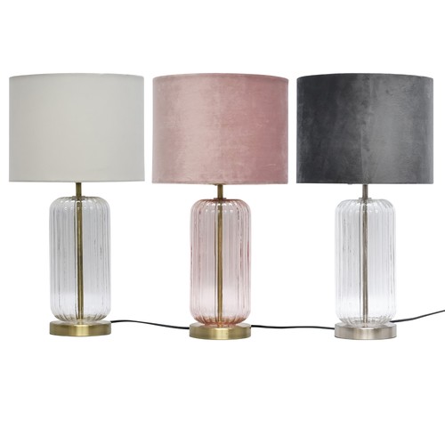 Modern ribbed glass 49cm - modern,