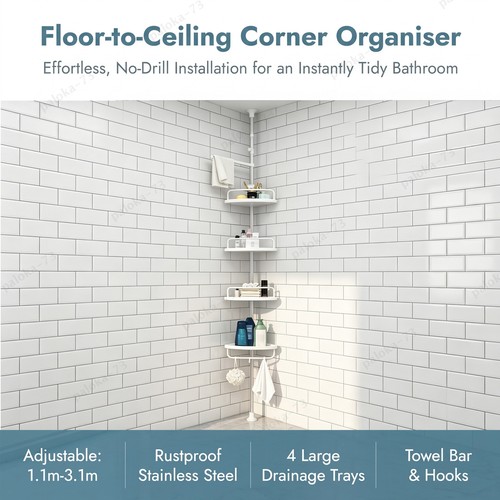 Tier corner shower rack - 4,