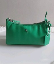 QVC Ashwood Leather Shoulder/ Clutch Scoop Bag Handbag Emerald Green 