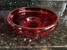 Vintage Large Ruby Red Mid