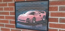 RETRO FERRARI F40 FRAMED PICTURE