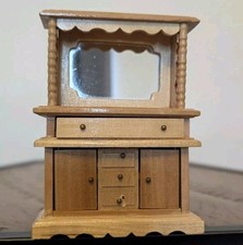 Vintage Pine Kitchen Cabinet Sideboard Mirror Cupboard Pantry 