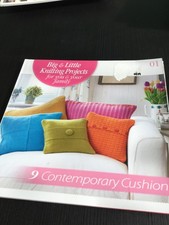 Big & Little knitting Projects. 9 contemporary cushions 