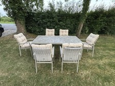 Hartman Blue Diamond Rattan Garden Table & 6 Chairs