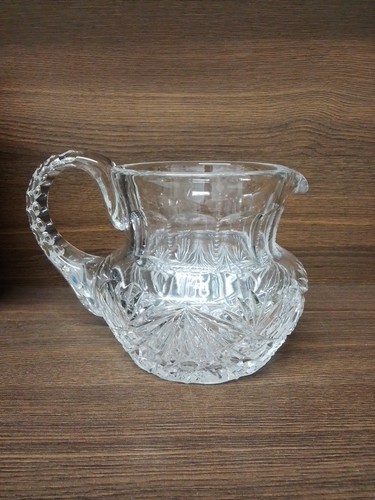 Heavy cut crystal jug - cut,