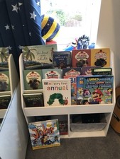 Children’s Book Display Cabinet Storage Unit White Assembled!