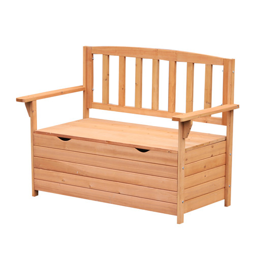 Wooden garden storage bench - wooden,