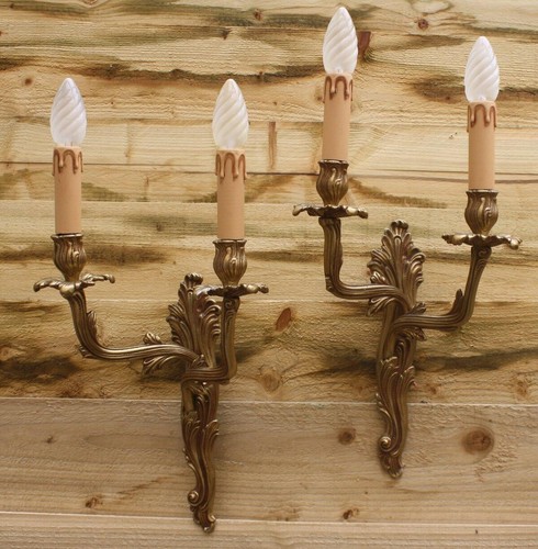 Vintage wall lights - 2, brass