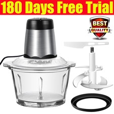 2L Glass Bowl Food Processor Blender Chopper Mixer Meat Spices Onion Grinder