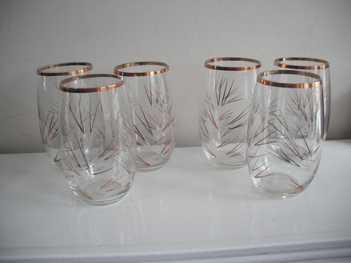 Set vintage etched clear - ,