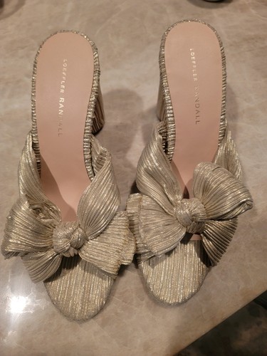Loeffler randall gold pleated - loeffler,
