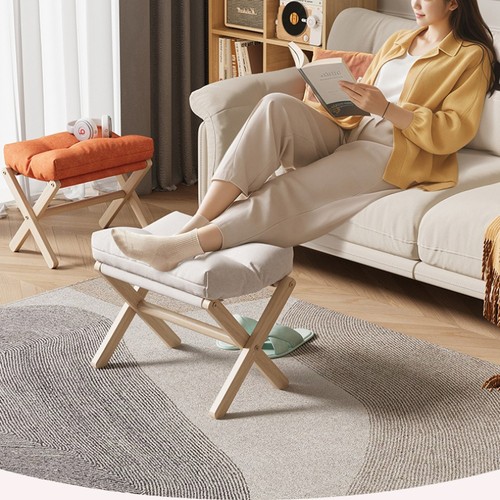 Folding footrest stool wooden - footrest,