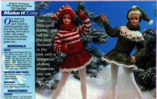 Knitting pattern copy 1278.   Dolls clothes outfits for Barbie Sindy etc