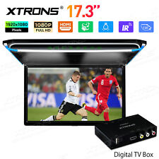 17.3" FHD Screen Car Roof Overhead Mounted Monitor Player HDMI +Digital TV BOX