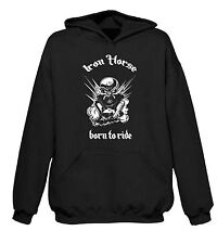 IRON HORSE BORN TO RIDE HOODY - Biker Motorcycle Chopper Motorhead Trike T-Shirt