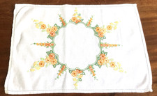 Vintage Hand Embroidered Tray