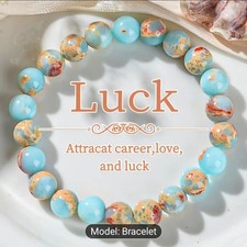 *UK * Natural Crystal Healing Chakra Gemstone Bead Bracelet Protection Gem Stone