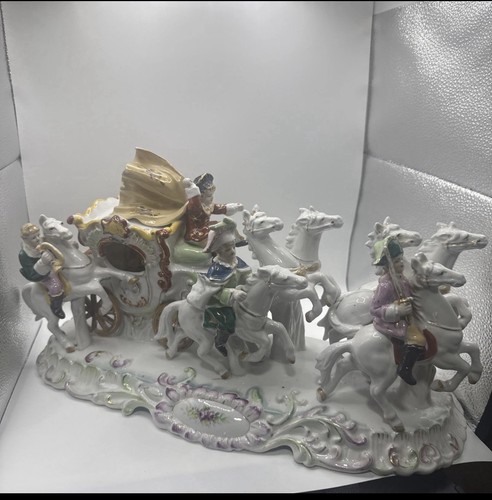 Vintage german porcelain coach - vintage,