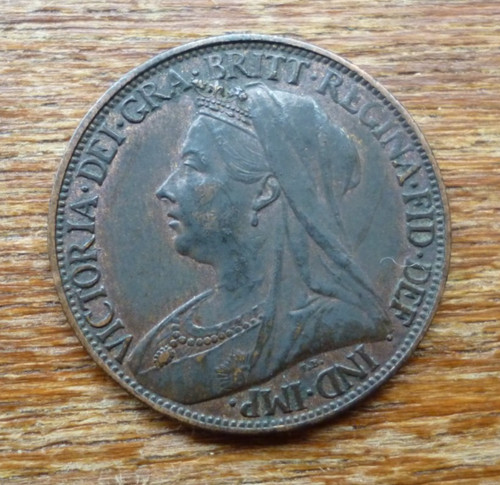 1901 farthing coin queen - 1901,