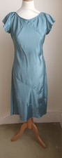Gorgeous Vintage H&M Teal 30s 40s Style Tea Dress 12-14