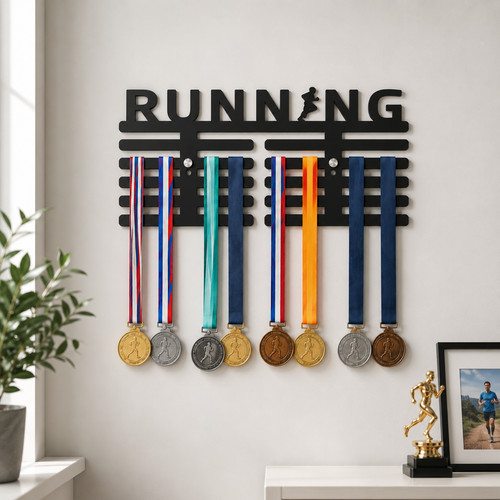 Running acrylic medal - running,