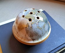 Diana Worthy Critch Studio Pottery Vintage Stomeware Pomander Dish Bowl Signed