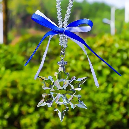 1pc crystal snowflake car - crystal,