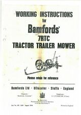 Bamfords 7RTC Tractor Trailer Mower Operators Manual