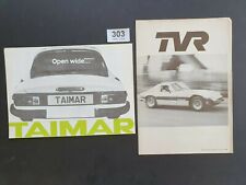  TVR TAIMAR CAR BROCHURE AND AUTOSPORT ROAD TEST 