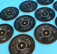 ELVIS PRESLEY Vinyl Record DRINKS COASTERS  Upcycled Vinyl Singles RCA