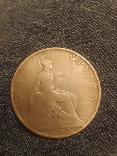 1902 one penny coin - one,
