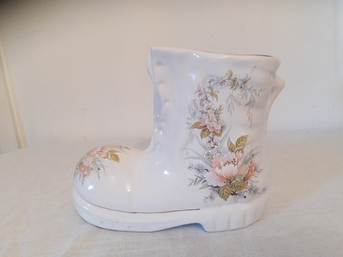 Vintage ceramic vase - ceramic, boot