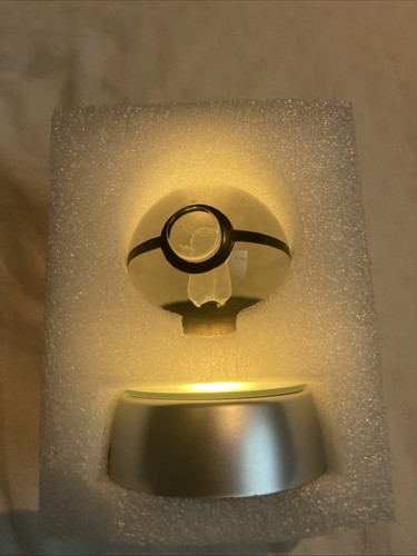 Pikachu crystal glass pokeball - pikachu,